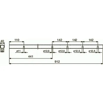 Držák pružin TOP L-912mm pravá TOP651