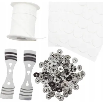 Výroba svíčky DIY Sada na výrobu svíček - bavlněný knot 60m, stabilizátor, samolepky