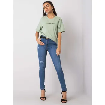 Dámské kalhoty Jeans trousers-319-SP-686.45-dark blue RUE PARIS modrá 3205508