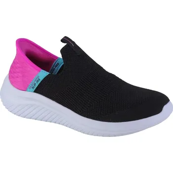 Dívčí tenisky Černo-růžové dívčí slip ony Skechers Ultra Flex 3.0 - Fresh Time 303800L-BKPK Velikost: 32