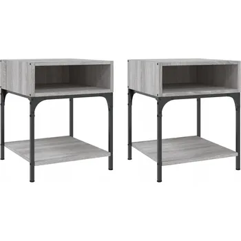 Noční stolek Elegantní noční stolky šedý dub sonoma 40x41x50 cm