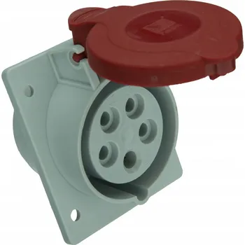 Elektrická zásuvka Elektrická Zásuvka hermetická Pawbol červená