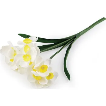 umělá květina Umělý narcis 35 cm - 1 krémová světlá