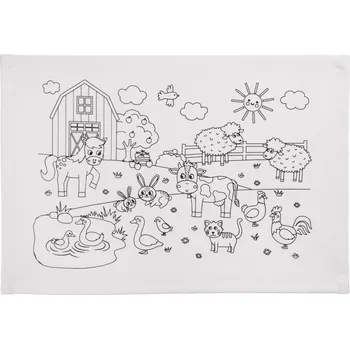 prostírání crelando® Prostírání k vymalování, 4dílná sada (farma)