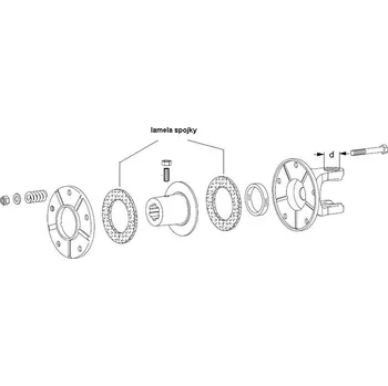 Spojková lamela Lamela spojky K94/1, 56x90x4,5