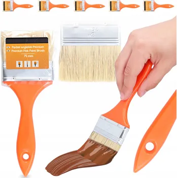 Malířský štětec Sada štětců plochý rovný TRCR 7,5 cm