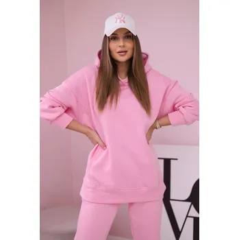 Zateplený komplet s mikinou světle růžové barvy Kesi růžová 3107114
