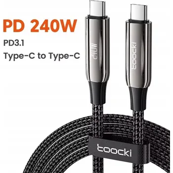 Datový kabel Kabel Toocki USB-C - USB-C 2 m černý