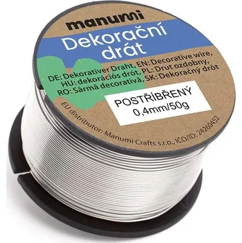 Šperk Manumi Postříbřený drát 0,4 mm/50 g