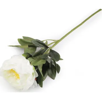 umělá květina Umělá pivoňka - 1 krémová světlá