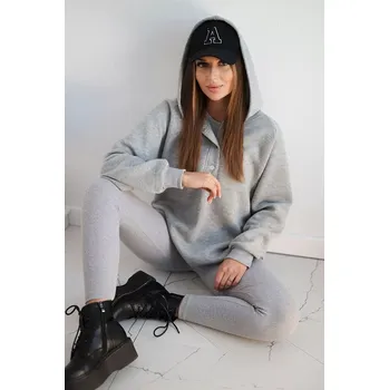 Set 3v1 mikiny, topu a legín šedé barvy Kesi šedá 3101346