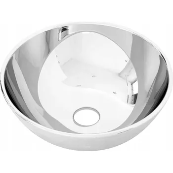 Umyvadlo Umyvadlo na desku kulaté Zakito Home 28 cm stříbrné