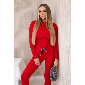 Dámská halenka Sada s širokými manžetami červené barvy Kesi červená 3101700