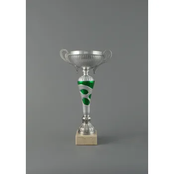 Sportovní stříbrno zelený pohár s uchy 26,5 - 33,5 cm - 28,5 cm