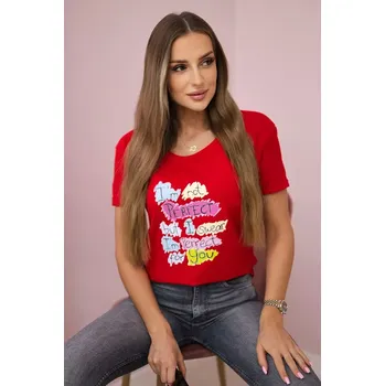 Dámská halenka Halenka s potiskem Perfect red Kesi červená 3101634