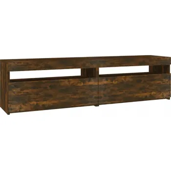 Televizní stolek TV stolek LED RGB 75x35x40 cm dub - 2 ks