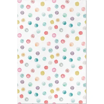 Koberec Moderní vinylový Koberec do interiéru - Malované tečky akvarel boho 60x90 cm