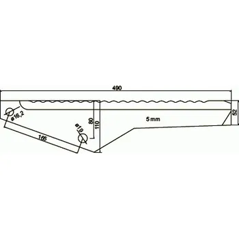Pracovní nůž Pöttinger 434.018 Nůž řezání