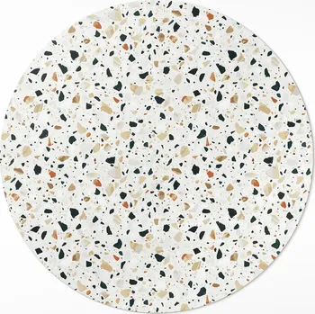 Koberec Vinylový hit Kulatý Koberec S Potiskem průměr 60 cm Dekorativní gres kamenná deska