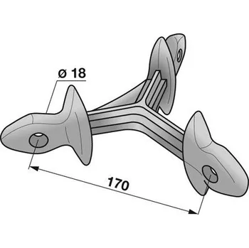 Vánoční dekorace Hřeb lučních bran hvězda lehká