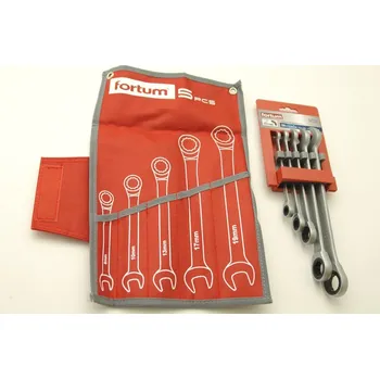 Klíč FORTUM 4720102 Klíče ráčnové OP 5 ks 8-19