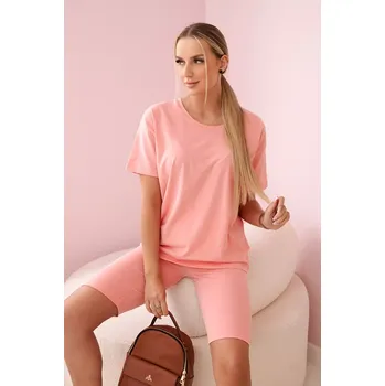 Dámské legíny Set top+legíny meruňka Kesi růžová 3085975