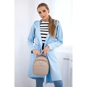 Dámský kabát Kabát s delším hřbetem azurovým Kesi světle modrá 3094678