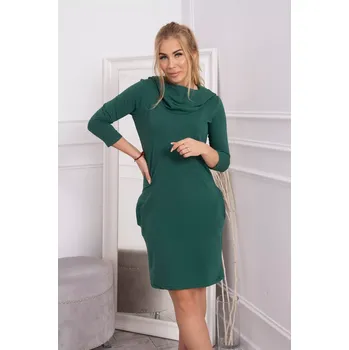 Dámské šaty Šaty s kapucí a kapsami zelené Kesi tyrkysová 3100522