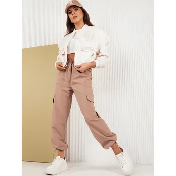 Dámské kalhoty Béžové cargo kalhoty MITON Dstreet UY1675 Velikost: 40