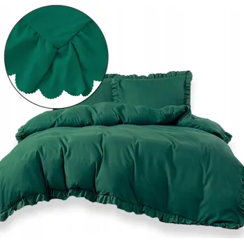 Povlečení POVLEČENÍ S VOLÁNEM 160x200 dvěma povlaky na polštáře LUXUSNÍ SADA PREMIUM FFB-2595