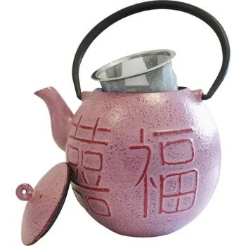 Konvice na čaj Litinová konvice na sypaný čaj Beka Fu Cha Pink 0,9l i na indukci