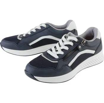 Dámské tenisky Dámská kožená volnočasová obuv (navy modrá, 38)