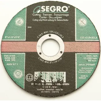 Brusný kotouč Segro L1520 Kotouč 125x3,0x22,2 C 24 R - BF41 kámen