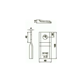 Pracovní nůž Nůž L 110x49x4 CAT 434.981