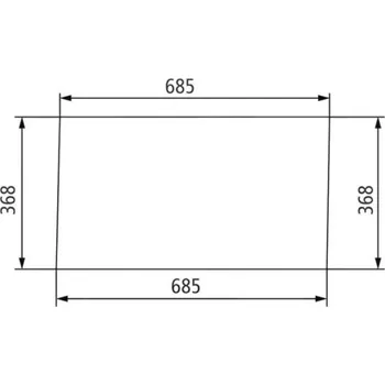 Autosklo Sklo průhledu zadní 685x368