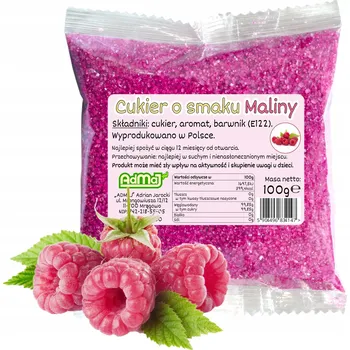 Obraz Cukr barevný na cukrovou vatu Malina Růžový 100g Sáček Malinový