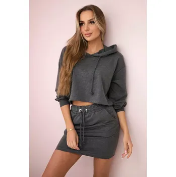 Set mikiny s grafitovou sukní Kesi šedá 3109366