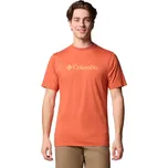 Oranžové pánské tričko s krátkým rukávem Columbia CSC Basic Logo SS Tee 1680053851 Velikost: 2XL