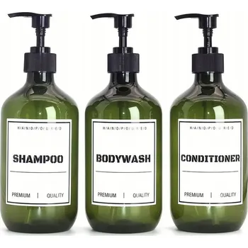 Obraz Ruční dávkovač mýdla, lahvička pro dávkovač zdravě_i_bylinkově 500 ml, zelená