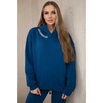 Zateplený komplet s výšivkou Los Angeles jeans Kesi modrá 3101427