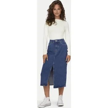 Dámská sukně ONLY Džínová sukně Bianca 15319268 Tmavomodrá Regular Fit XS