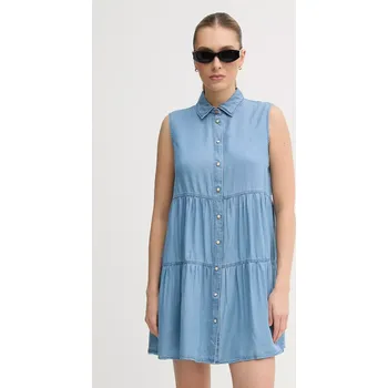 Dámské šaty Šaty Pepe Jeans ARYA modrá barva, mini, PL953719PG9 95X, vel. M