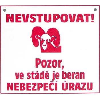 Tabulka varovná POZOR beran