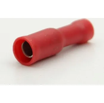 Elektrický konektor Konektor dutinka 4 mm izolovaný červená kulatá LN 510