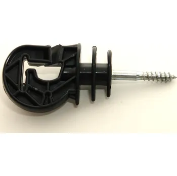 Ohradník Izolátor univerzální černý pro pásku