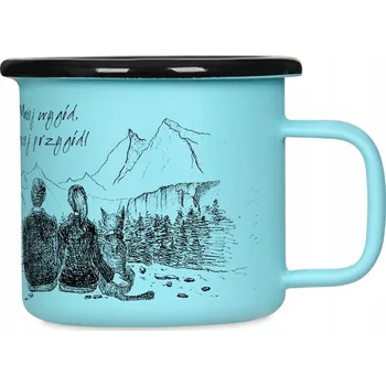 Retro smaltovaný hrnek HORY - SKVĚLÝ DÁREK! NÁDHERNÝ!