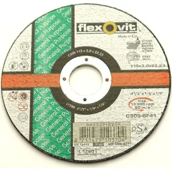 Brusný kotouč Flexovit L1280 Kotouč 115x3,0x22,2 C 30 S - BF41 kamen