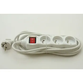 Prodlužovací kabel Emos P1313 Prodlužovák 3 zásuvky 3 m+vyp.~250 V/10 A