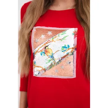 Dámské šaty Šaty s grafikou 3D Bird red Kesi červená 3094563