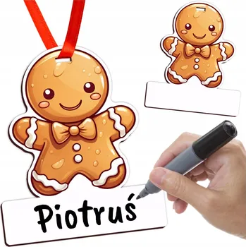 Vánoční dekorace Závěs na dárek Mikuláš Vánoce pro děti vánoční ozdoby PERNÍČEK